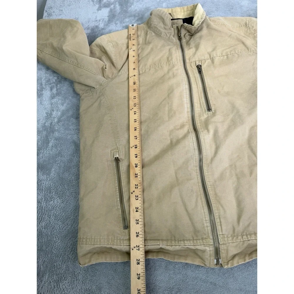 L.L.Bean Full Zip Bomber Jacket Men's Size Large Tall Beige Workwear